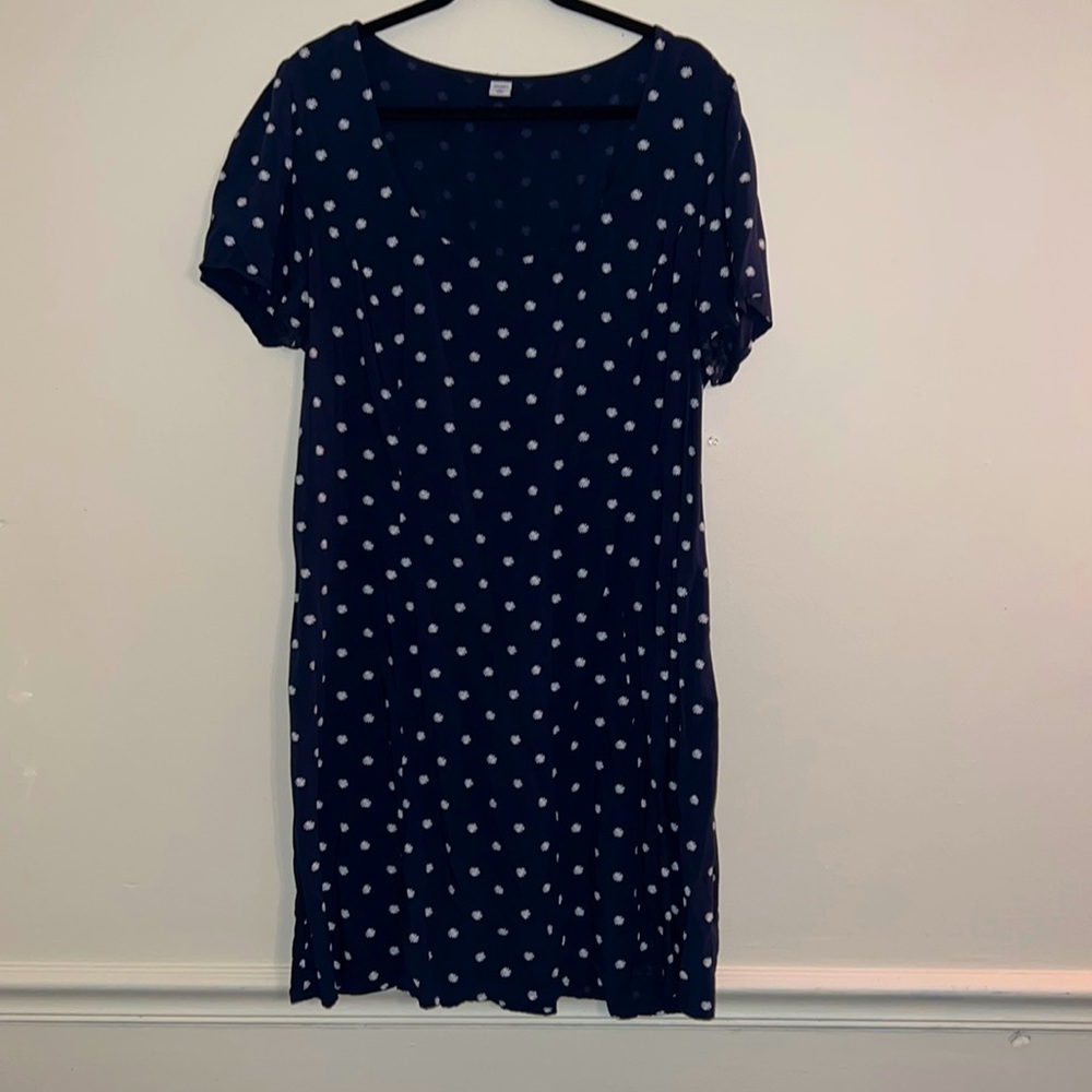 Navy blue Old Navy dress W/ white flowers